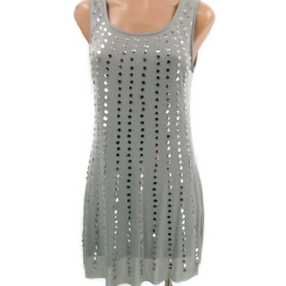 Body Central Dresses & Skirts - Body Central Gray Mesh Sleeveless Bodycon Dress L
